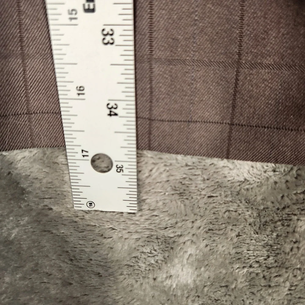Phat Farm Premium Mens‎ 3 Piece Suit 52L Grey Plaid Polyester Rayon Business